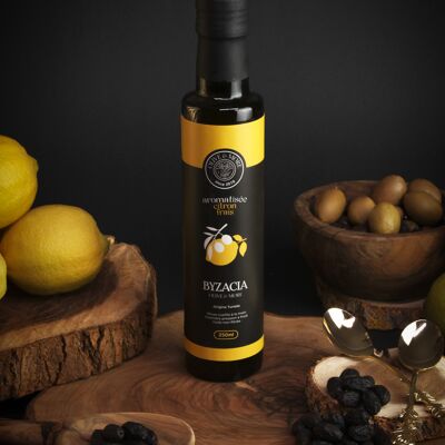 Olive oil flavored with fresh lemon