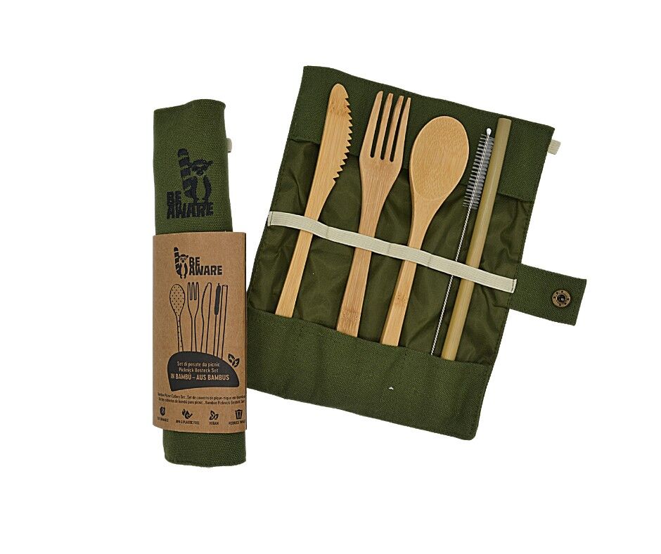 Picknick-Besteckset aus Bambus