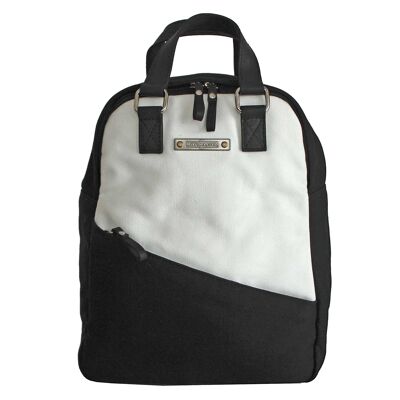 MARGELISCH canvas city backpack Minu 1 black / white