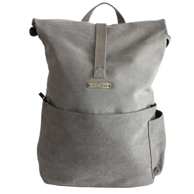 MARGELISCH canvas rolltop backpack Ravin 1 gray