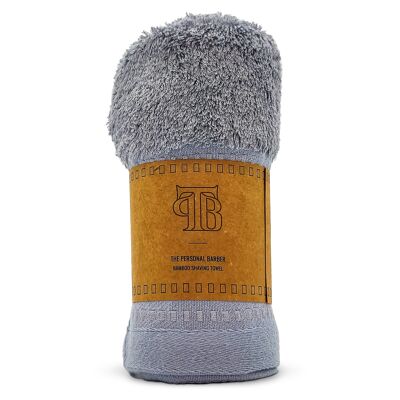 Serviette de rasage en bambou gris The Personal Barber