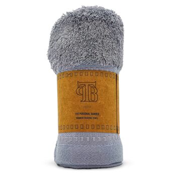 Serviette de rasage en bambou gris The Personal Barber 1