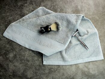 Serviette de rasage en bambou gris The Personal Barber 5