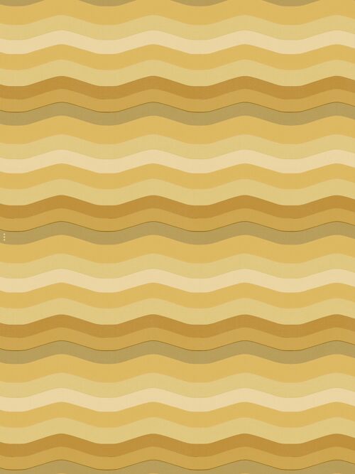 Wavy Stripe Wallpaper - Butter - Horizontal