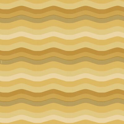 Wavy Stripe Wallpaper - Butter - Horizontal