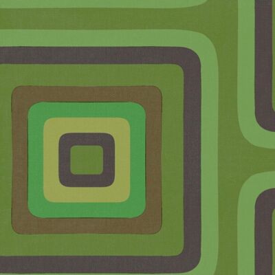 Retro Square Geometric wallpaper - Viridian - NEW - Roll