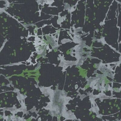 Papel pintado Tie Dye Marble - Negro + Verde - rollo