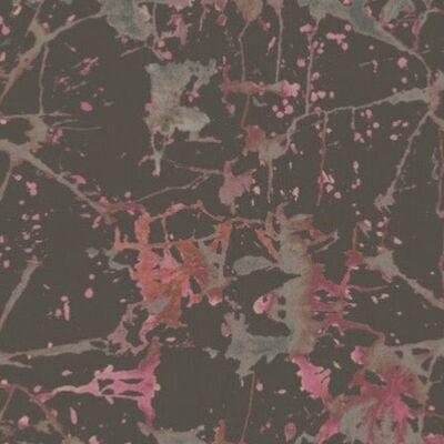 Tie Dye Marble Wallpaper - Chocolate + Raspberry - sample