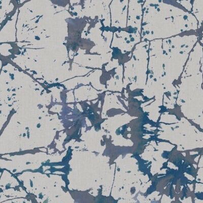 Papel pintado Tie Dye Marble - Gris + Azul marino - rollo
