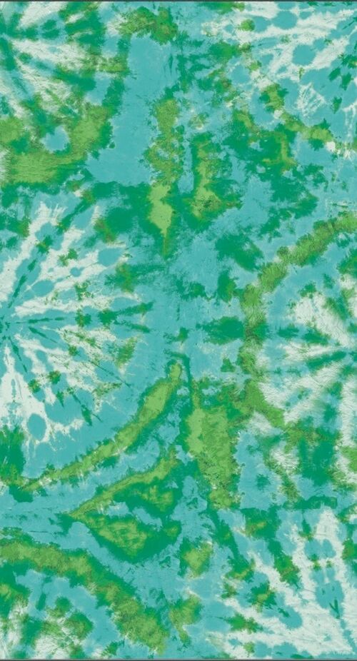 Tie dye circle Wallpaper - Aqua / Green - roll
