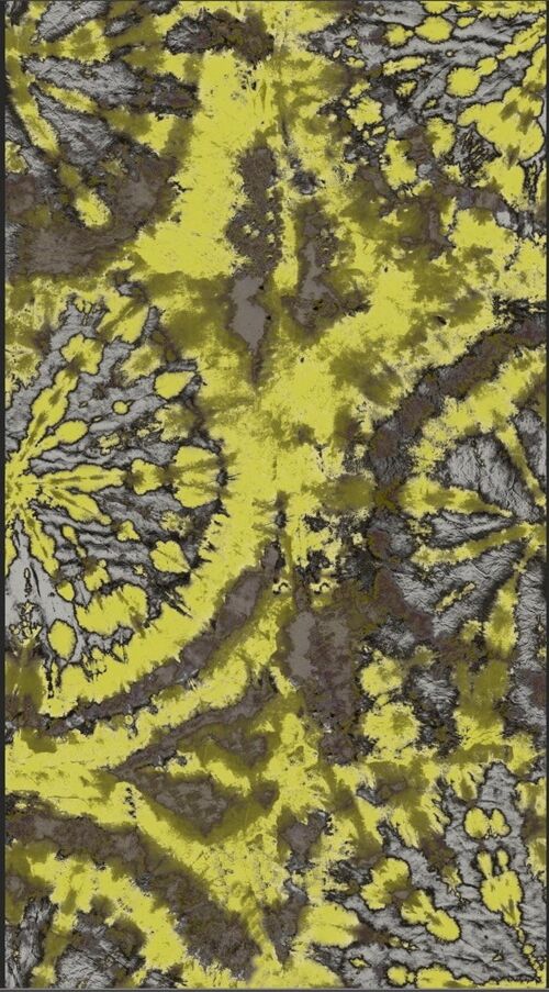 Tie dye circle Wallpaper - Yellow / Mocha - sample