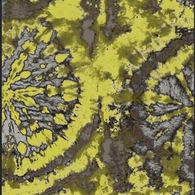 Papel pintado tie dye circle - Amarillo / Moca - muestra