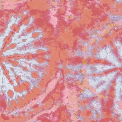 Papier Peint Cercle Tie Dye - Roses - rouleau