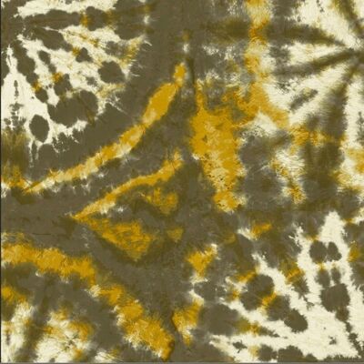 Tie dye circle Wallpaper - Khaki / Mustard - sample