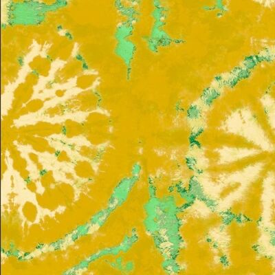 Tie dye circle Wallpaper - French Lime - sample