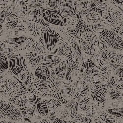 Scribble Wallpaper - Black + Mocha - roll