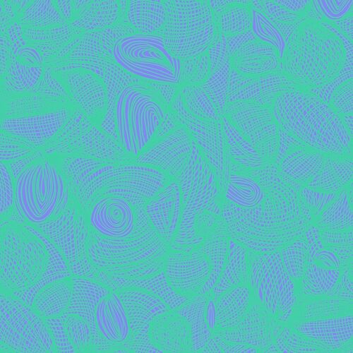 Scribble Wallpaper - Lilac + Jade - sample