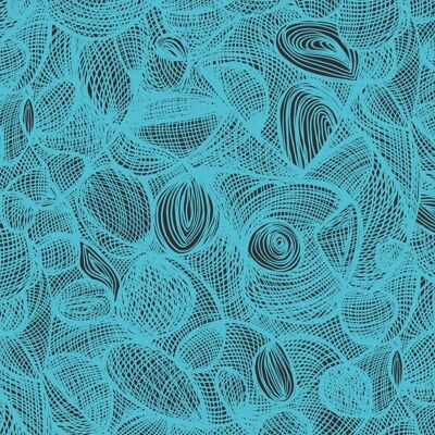 Scribble Wallpaper - Blue - sample