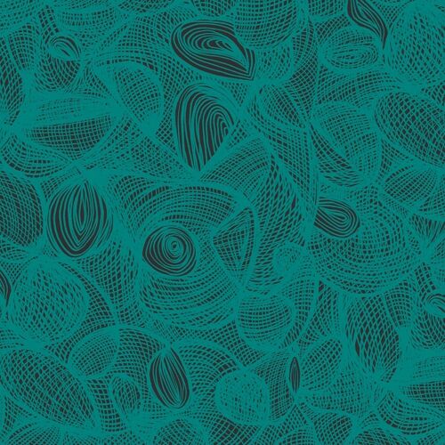 Scribble Wallpaper - Turquoise + Teal - sample