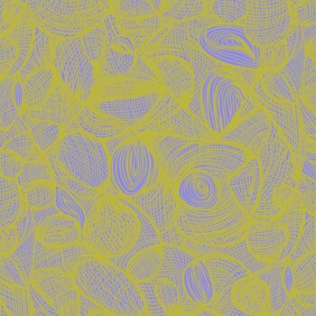 Papier Peint Scribble - Violet + Chartreuse - rouleau