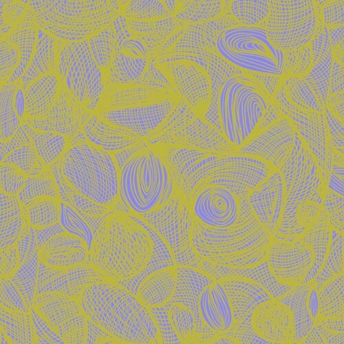 Scribble Wallpaper - Violet + Chartreuse - sample