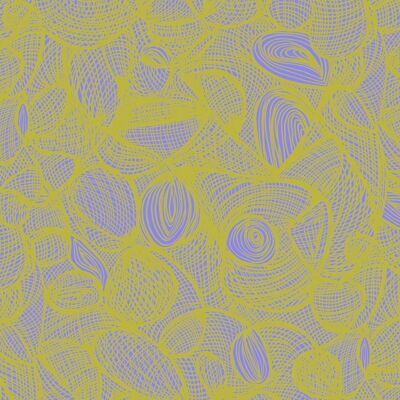 Papel pintado Scribble - Violeta + Chartreuse - muestra