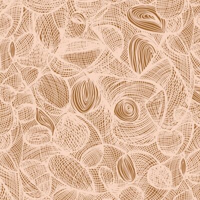 Scribble Wallpaper - Latte + Mocha - sample