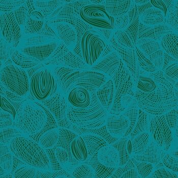 Papier Peint Scribble - Émeraude + Turquoise - échantillon