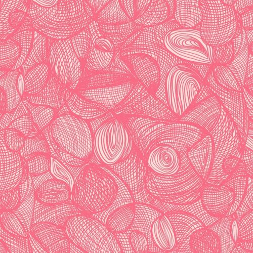 Scribble Wallpaper - White + Peony - roll