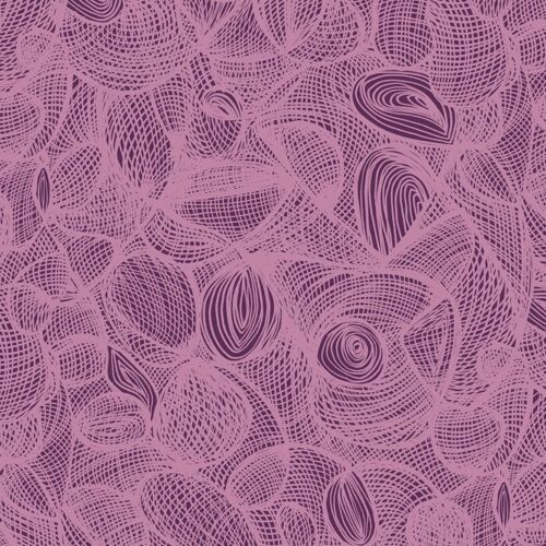 Scribble Wallpaper - Grape + Magenta - roll