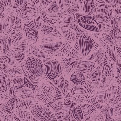 Scribble Wallpaper - Grape + Magenta - sample