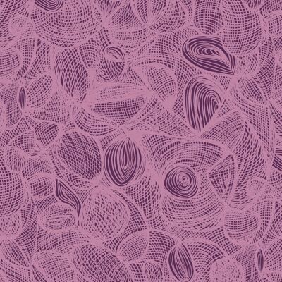 Papel pintado Scribble - Grape + Magenta - muestra