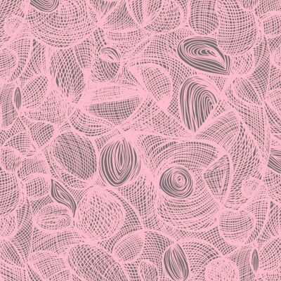 Scribble Wallpaper - Blush + Grey - sample