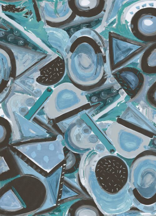 Sonia Wallpaper - Blue - sample