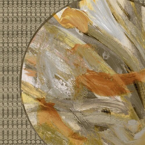 Abstract Circle Wallpaper - Chocolate + Terracotta - sample
