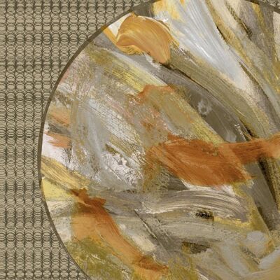 Papel pintado Círculo abstracto - Chocolate + Terracota - muestra