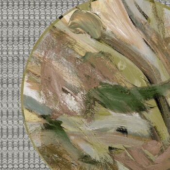 Papier Peint Cercle Abstrait - Gris + Argile - rouleau