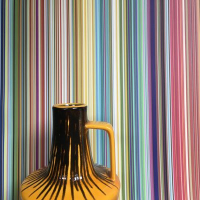 Fine Stripe Wallpaper - Multicoloured - Sample