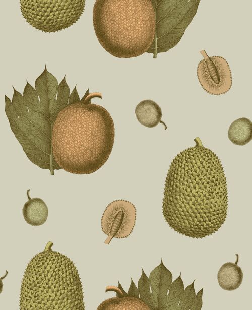 Tropical Fruit Wallpaper - Peach - Sample