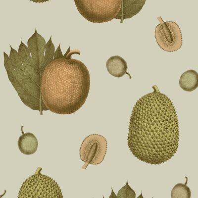 Tropical Fruit Wallpaper - Peach - Sample