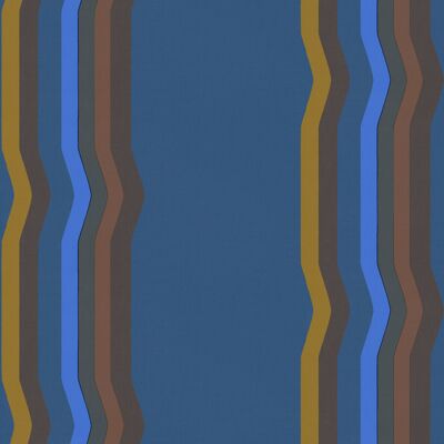Off - Set Retro Stripe Tapete - Preußisch - Muster