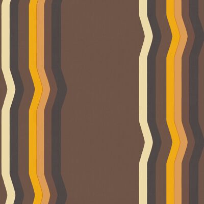 Off - Set Retro Stripe wallpaper - Chocolate - Roll