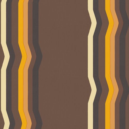 Off - Set Retro Stripe wallpaper - Chocolate - Sample