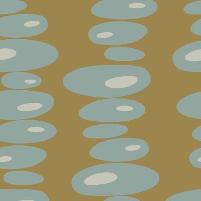 Pebbles Wallpaper - Taupe, Grey + Oyster - roll