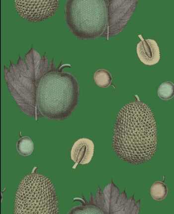 Papier Peint Fruits Tropicaux - Émeraude - Échantillon