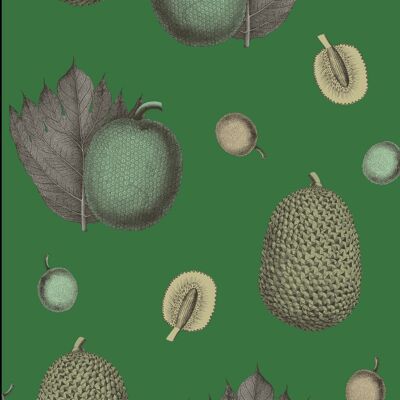 Tropical Fruit Wallpaper - Emerald - Sample