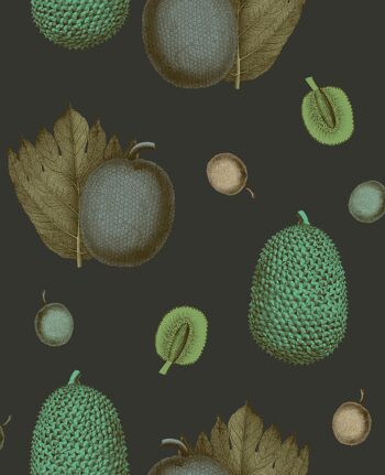Papier Peint Fruits Tropicaux - Graphite - Échantillon