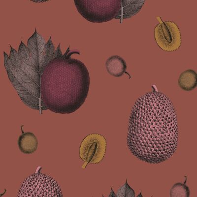Tropical Fruit Wallpaper - Raspberry - Sample