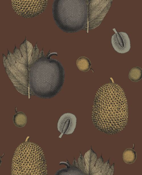 Tropical Fruit Wallpaper - Hickory - Sample