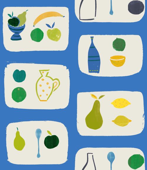 Naive Fruit Wallpaper - Blueberry - Sample